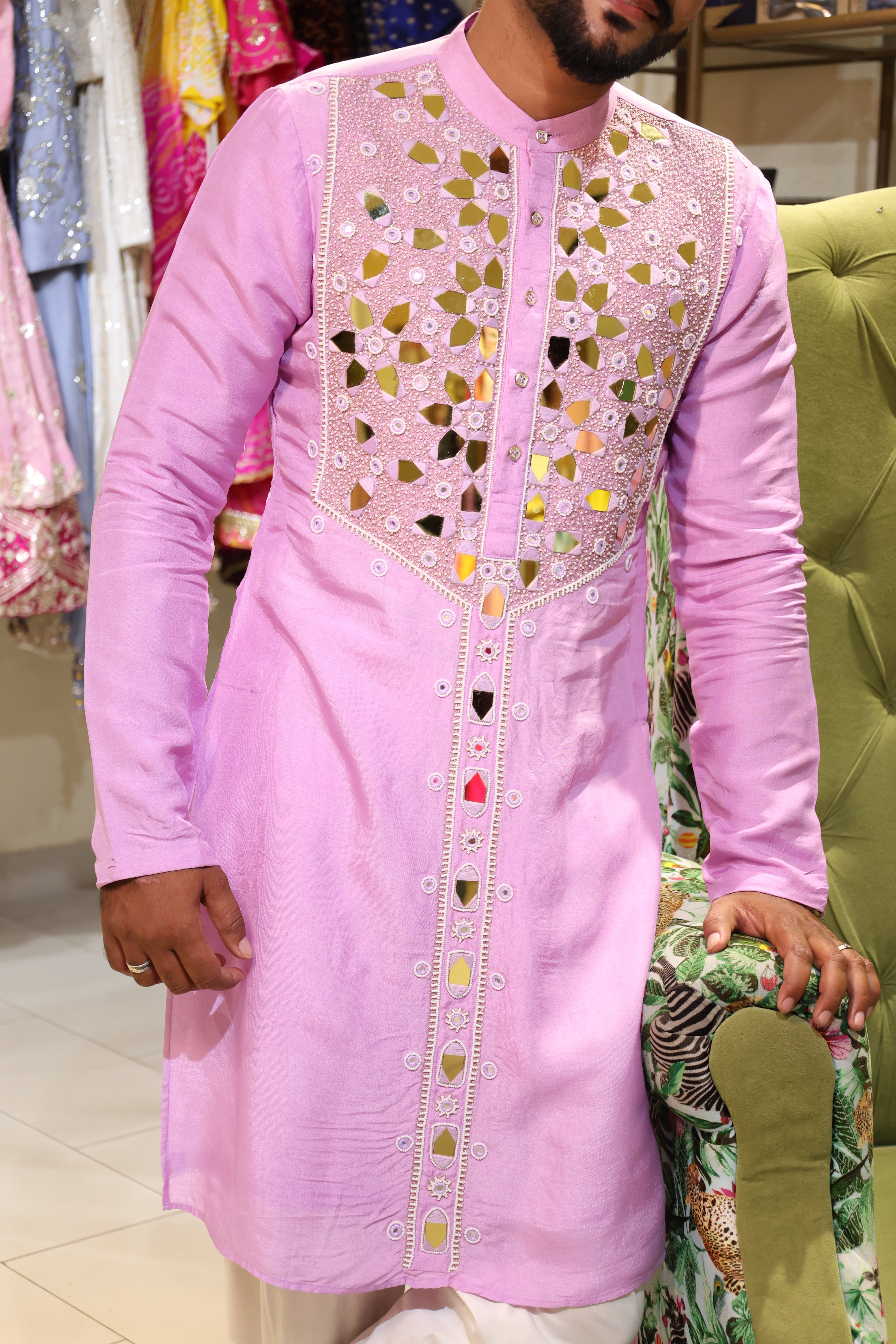 Gulabi Sheesha Kurta