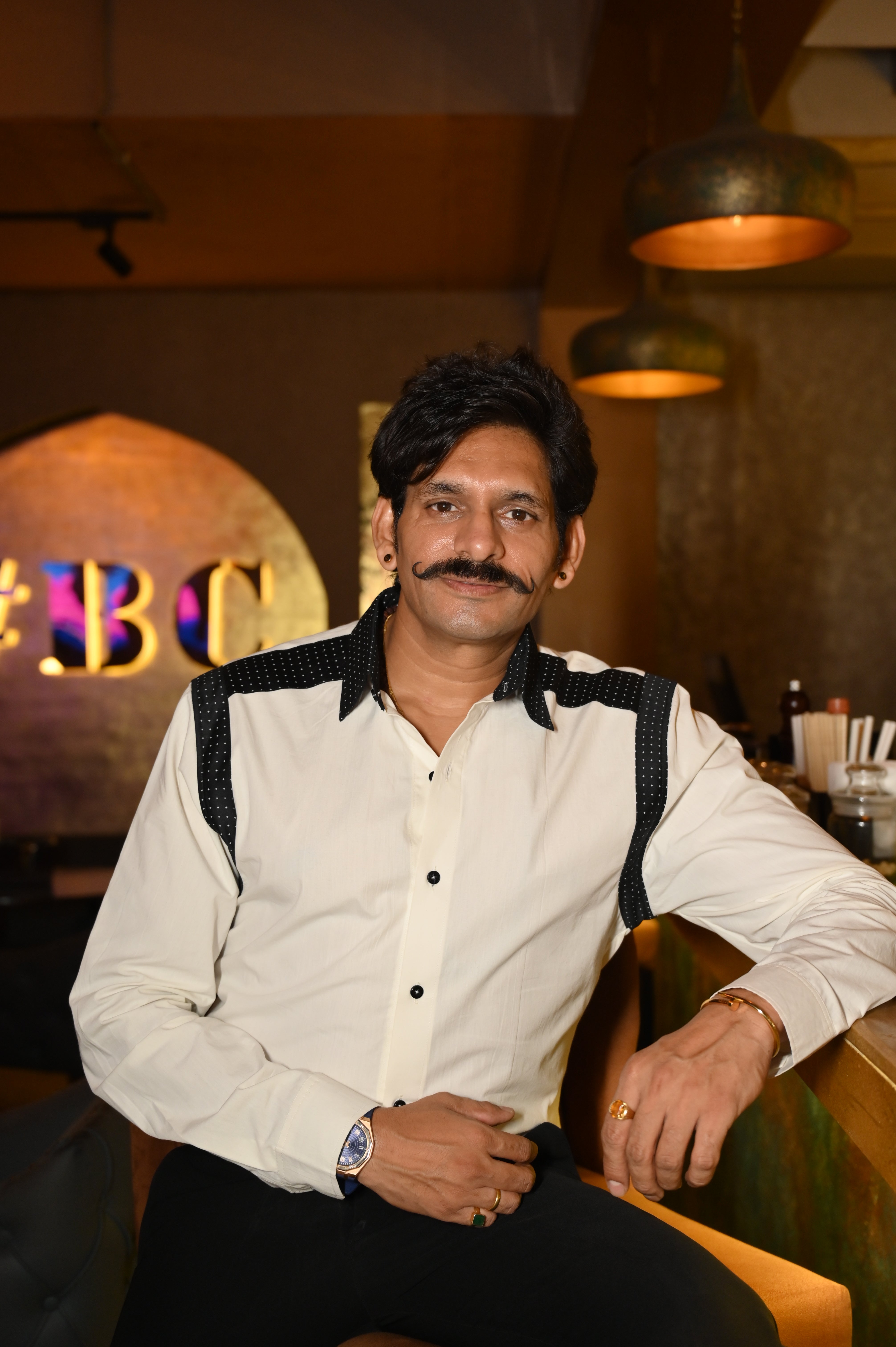 Black Strips Detailing White Shirt