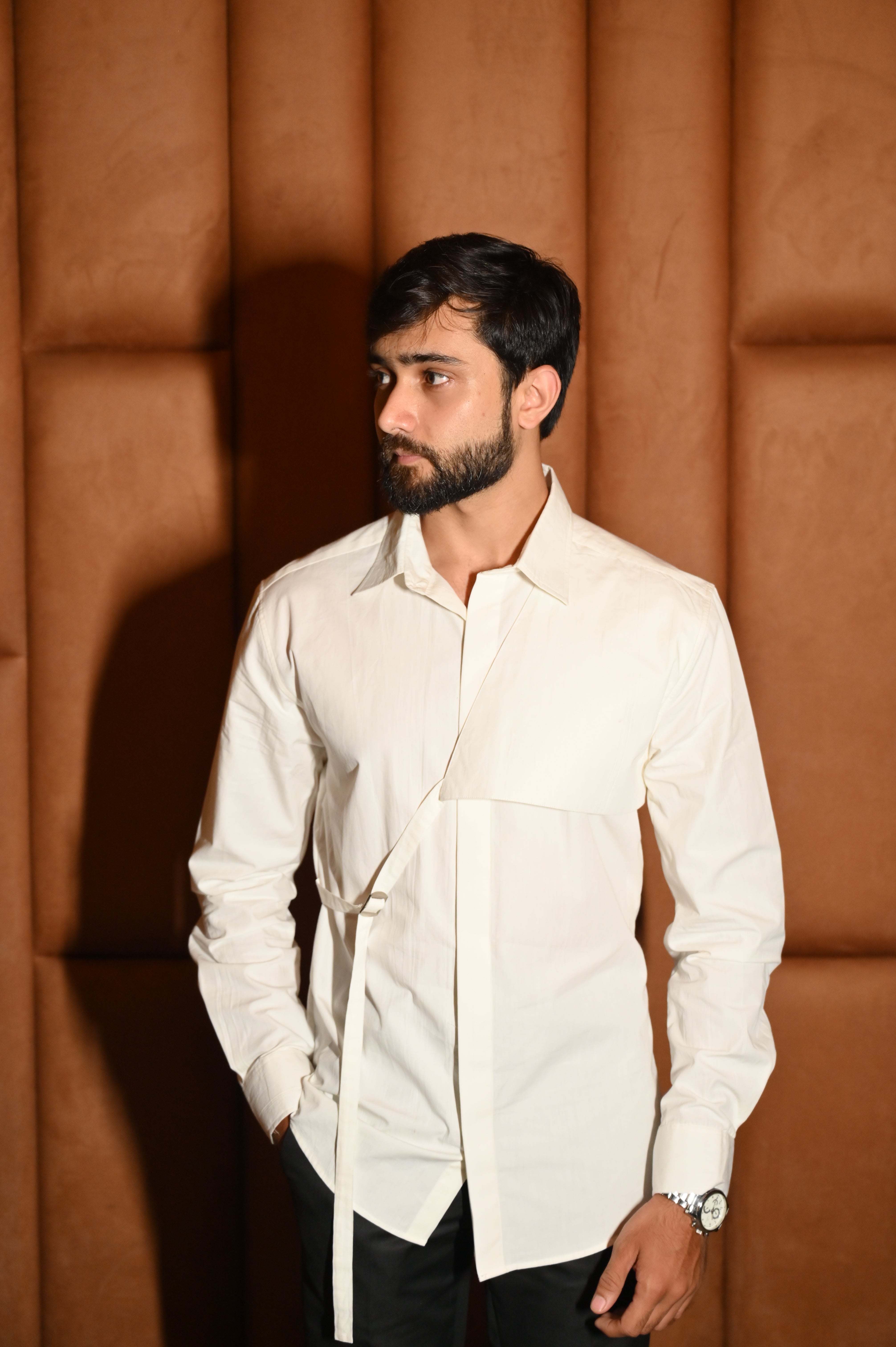 Statement Hook Pattern Shirt