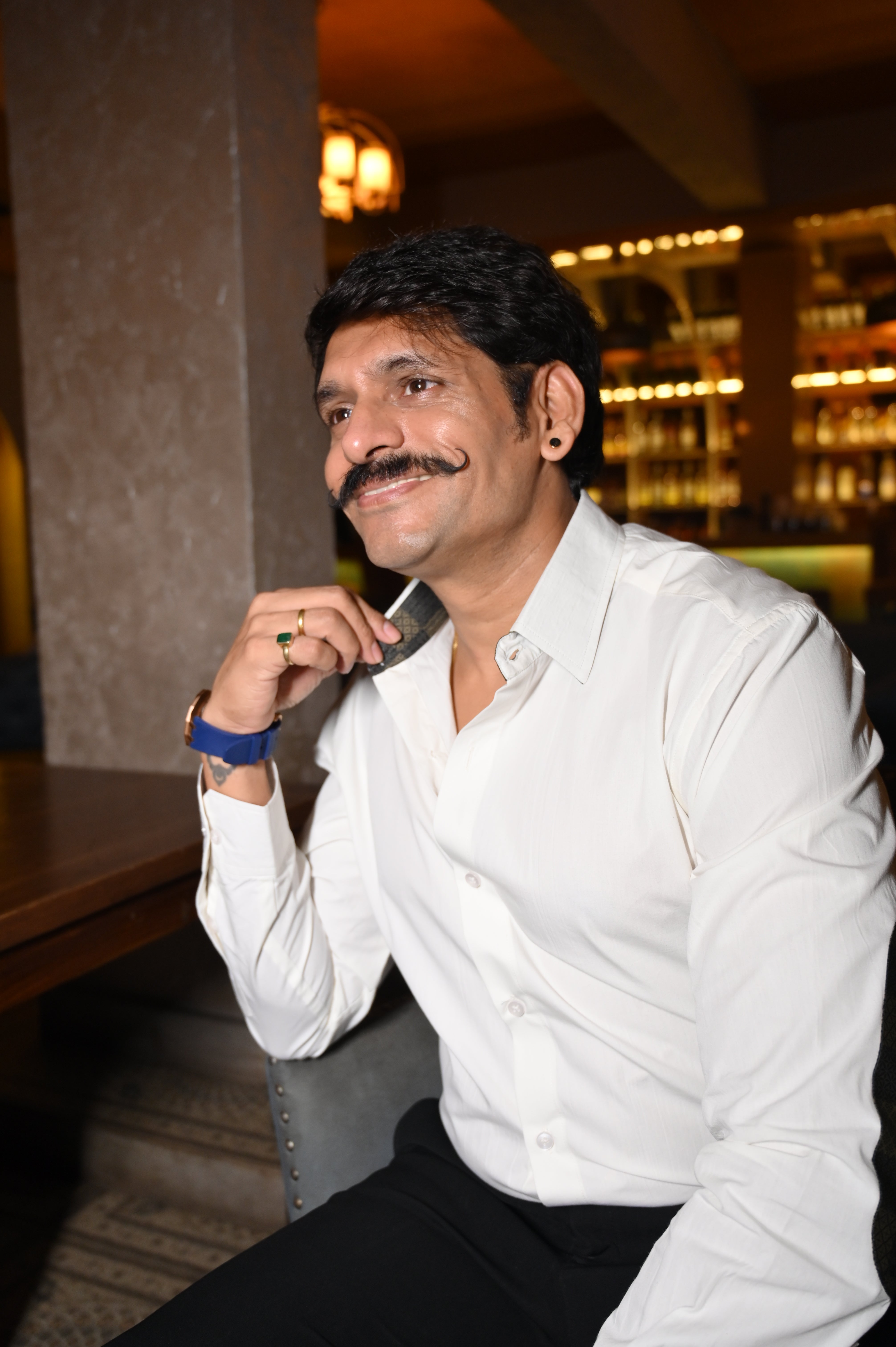 White Contrast Elbow Patch Shirt