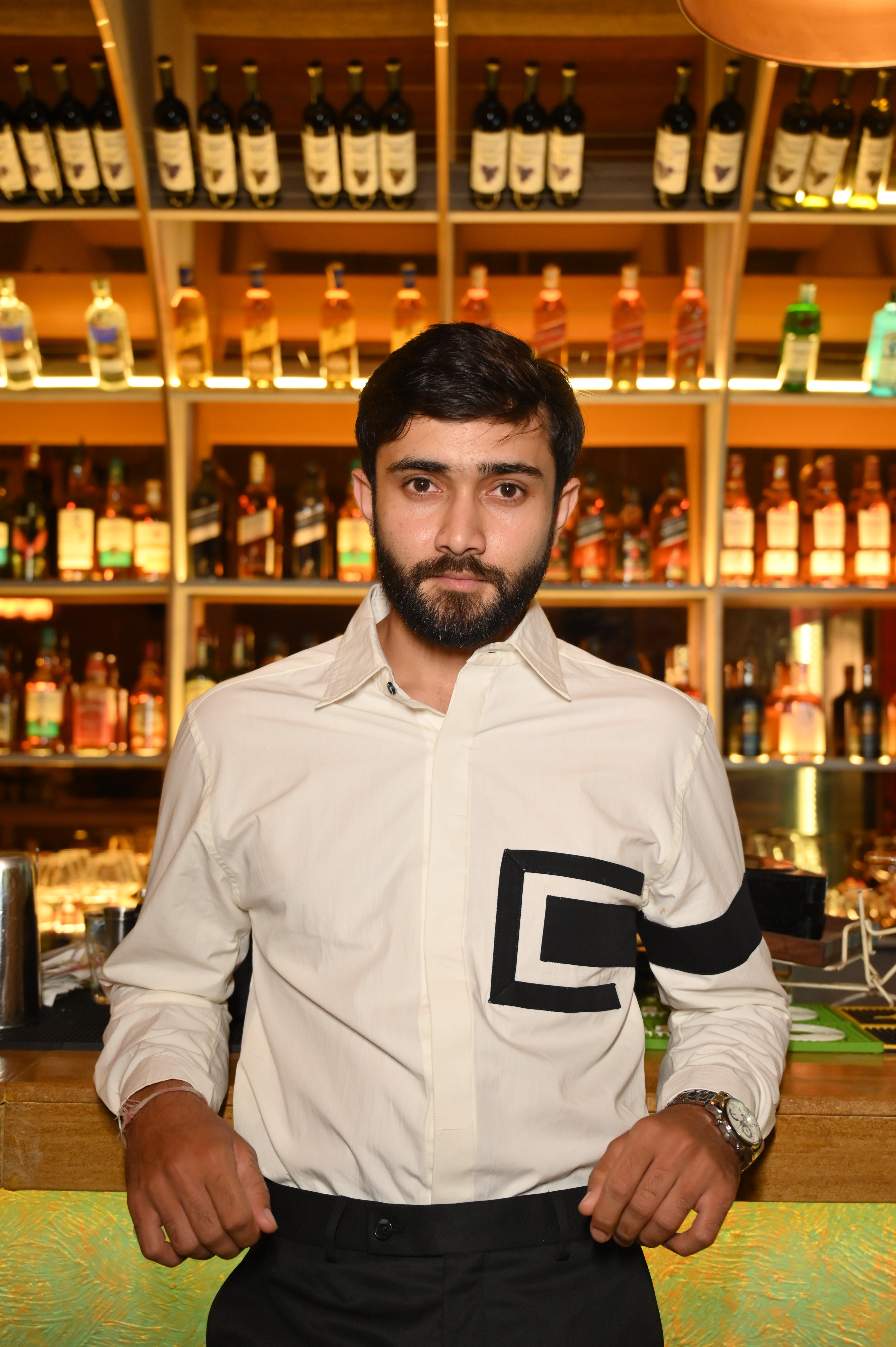 Statement Shirt With Black Strips