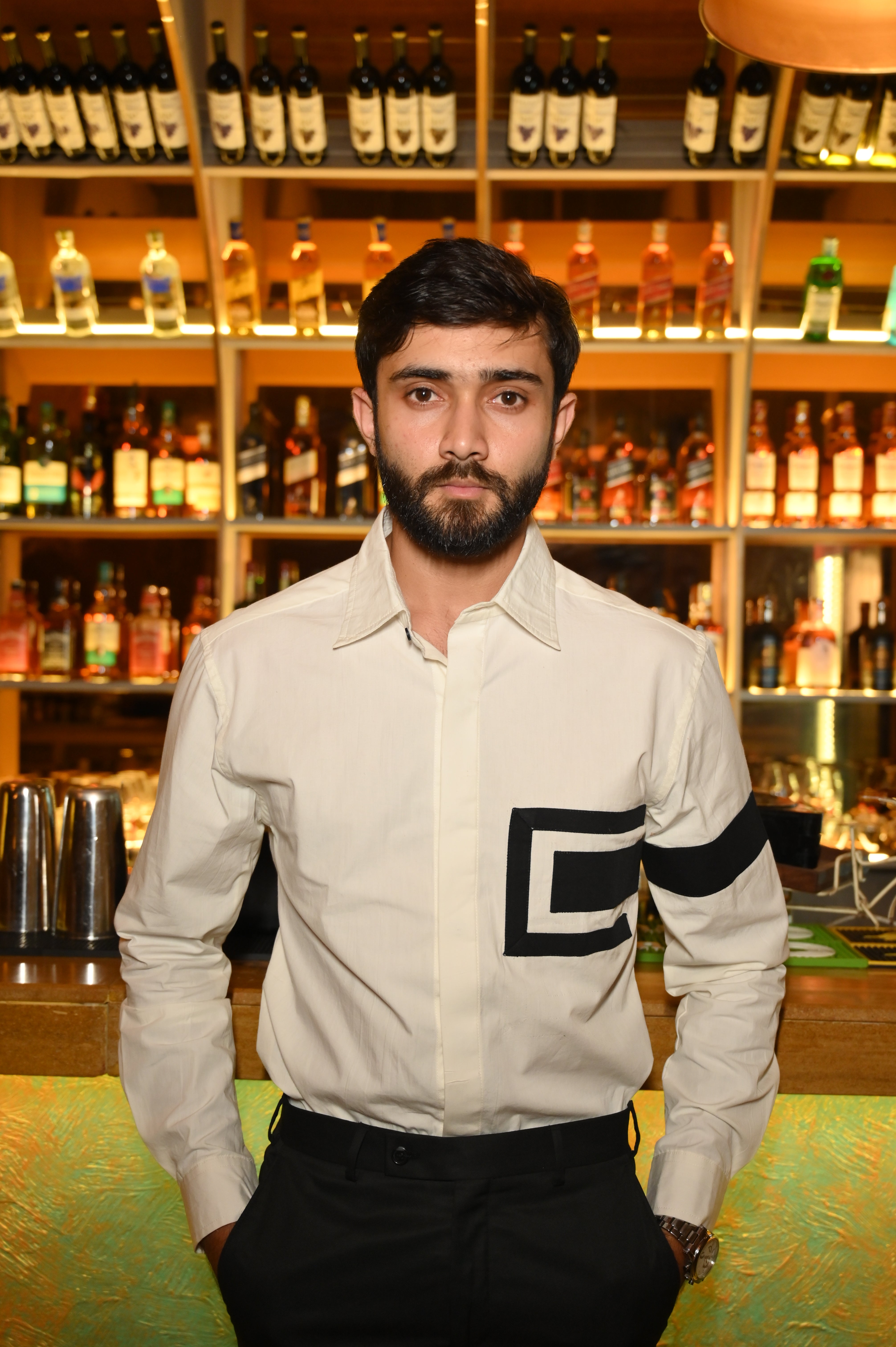 Statement Shirt With Black Strips