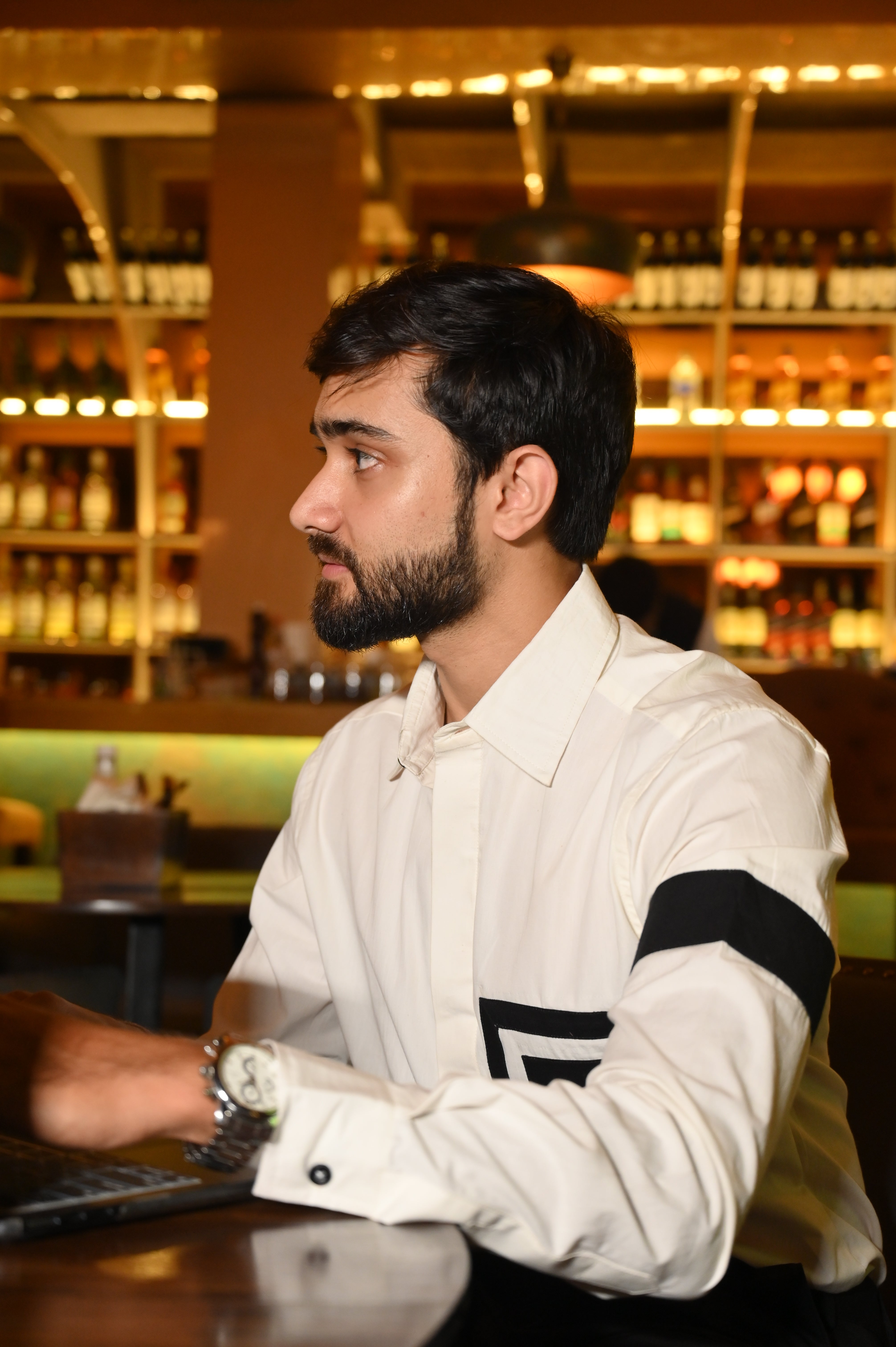 Statement Shirt With Black Strips