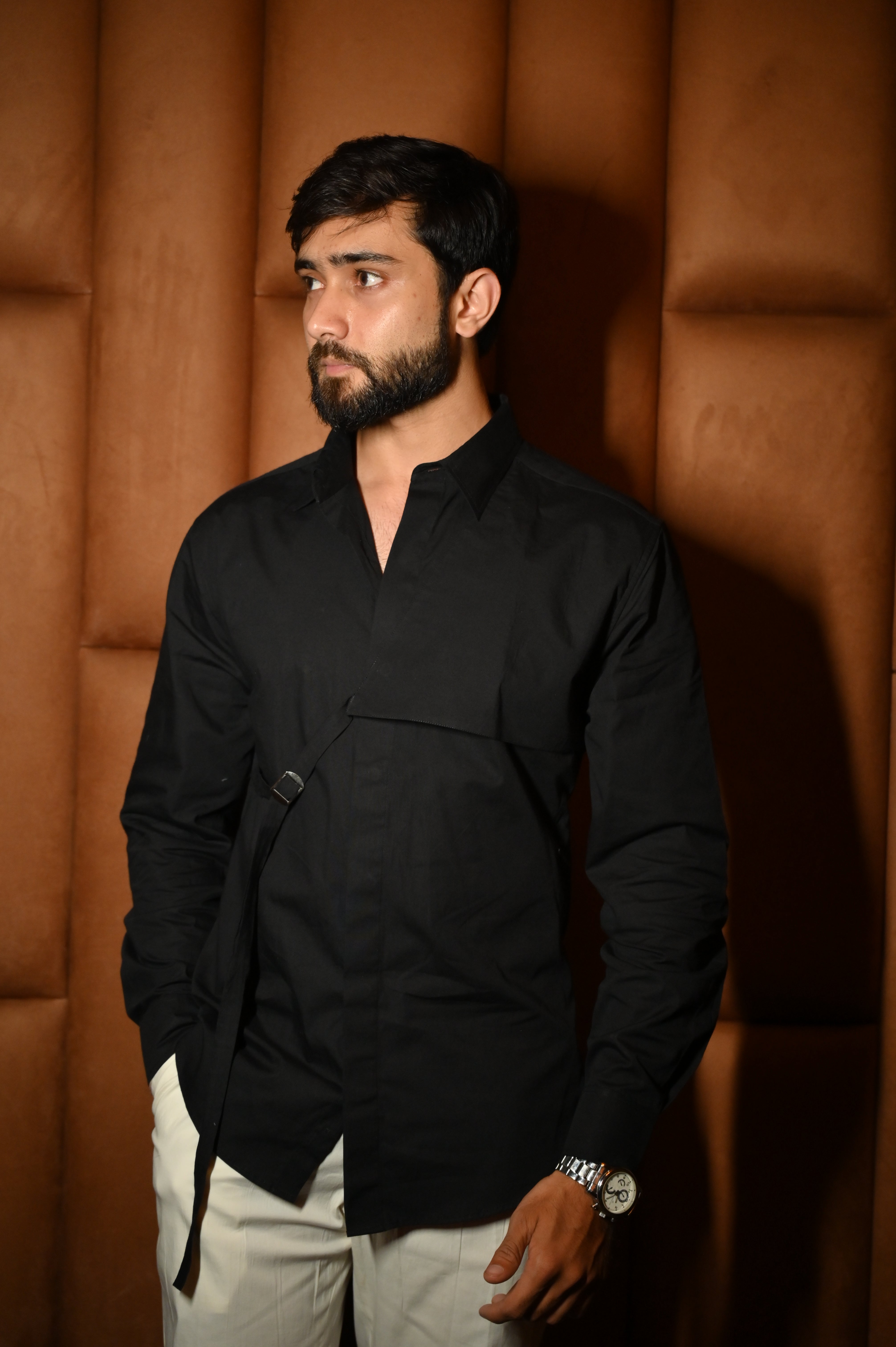 Statement Hook Pattern Shirt