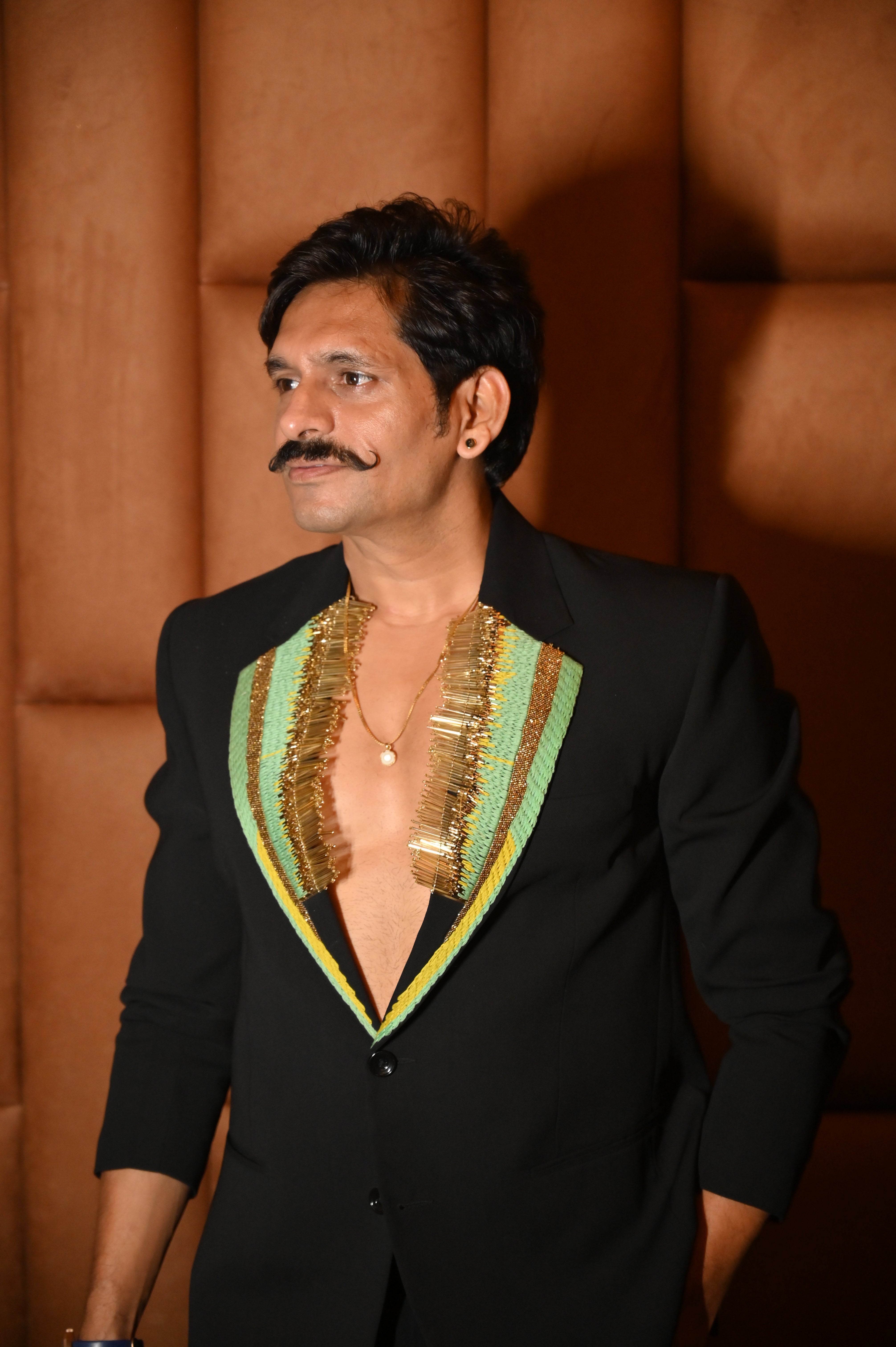 Embroidered Tuxedo Jacket With Metallic Zari Handwork