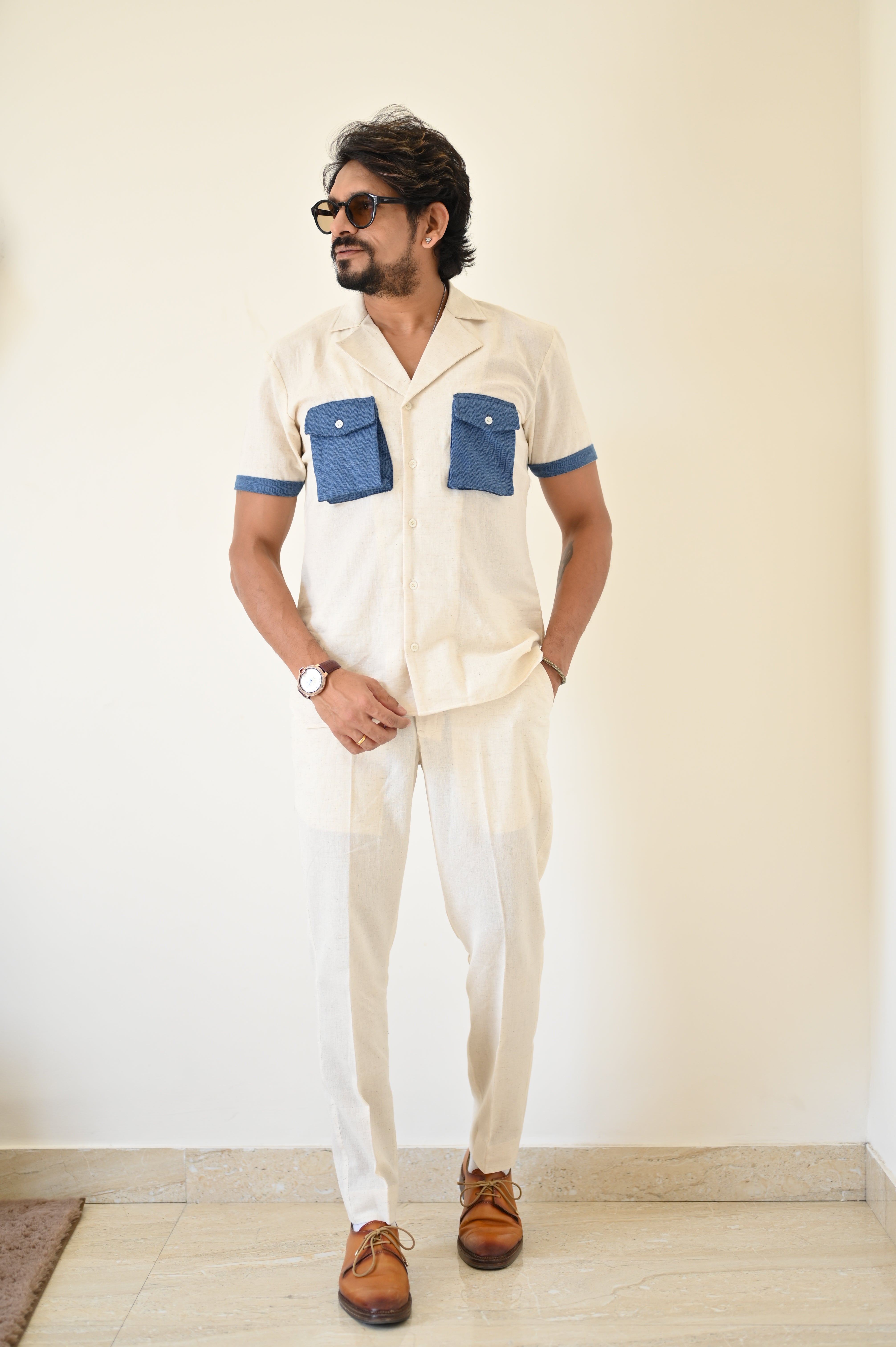Statement Shirt Double Pocket Khadi