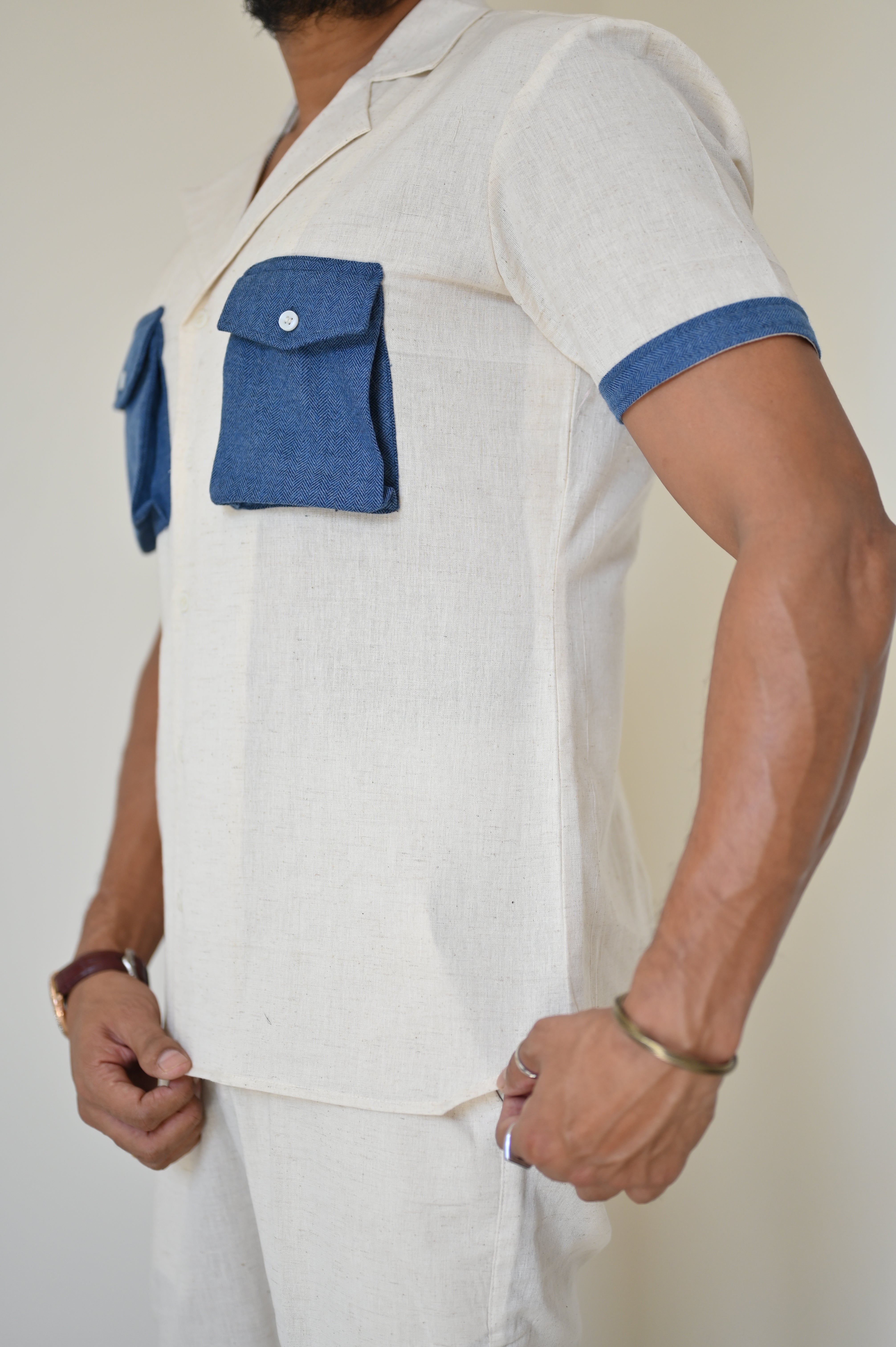 Statement Shirt Double Pocket Khadi