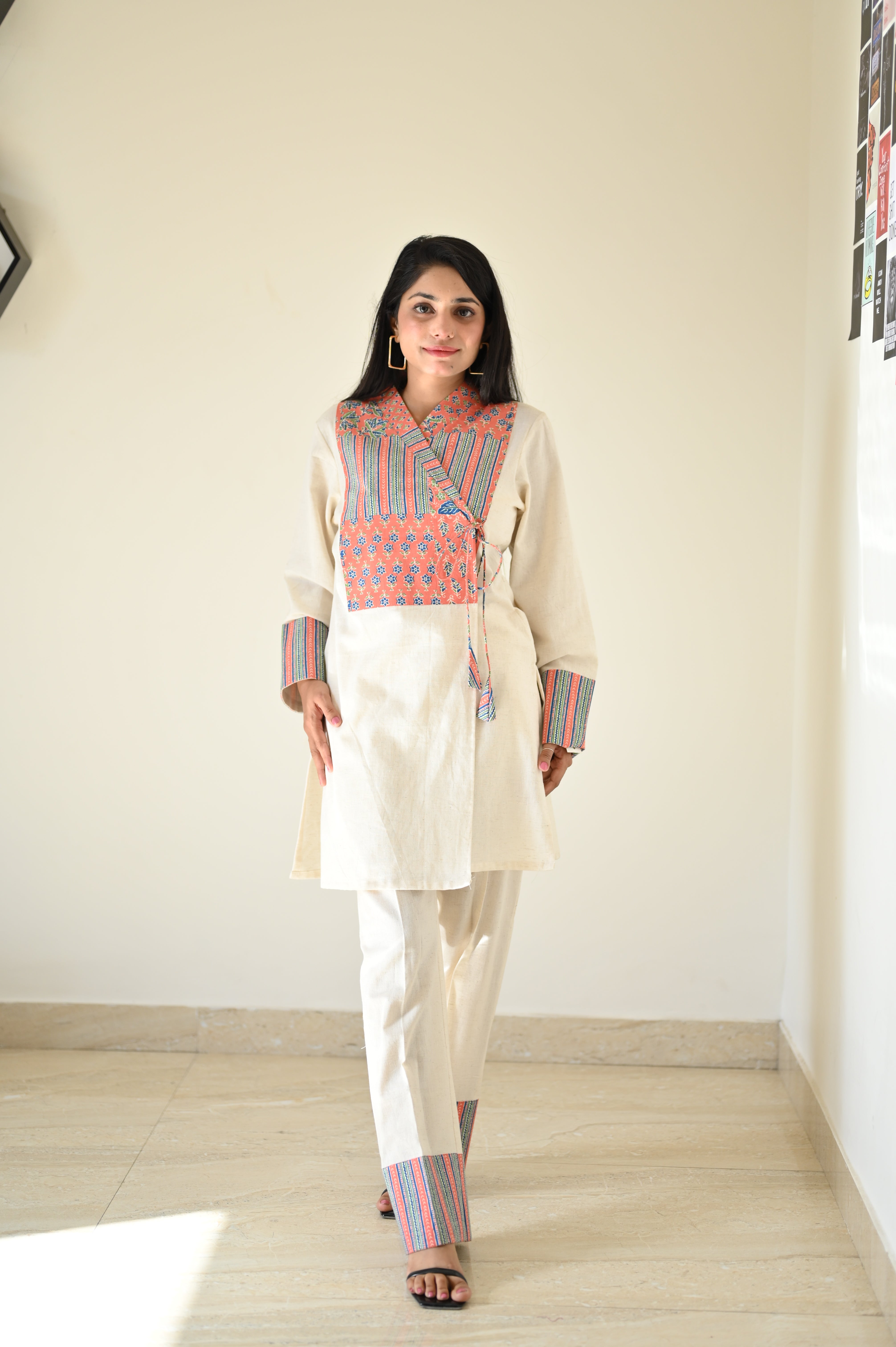 Neck Patch Khadi Co-ord Set