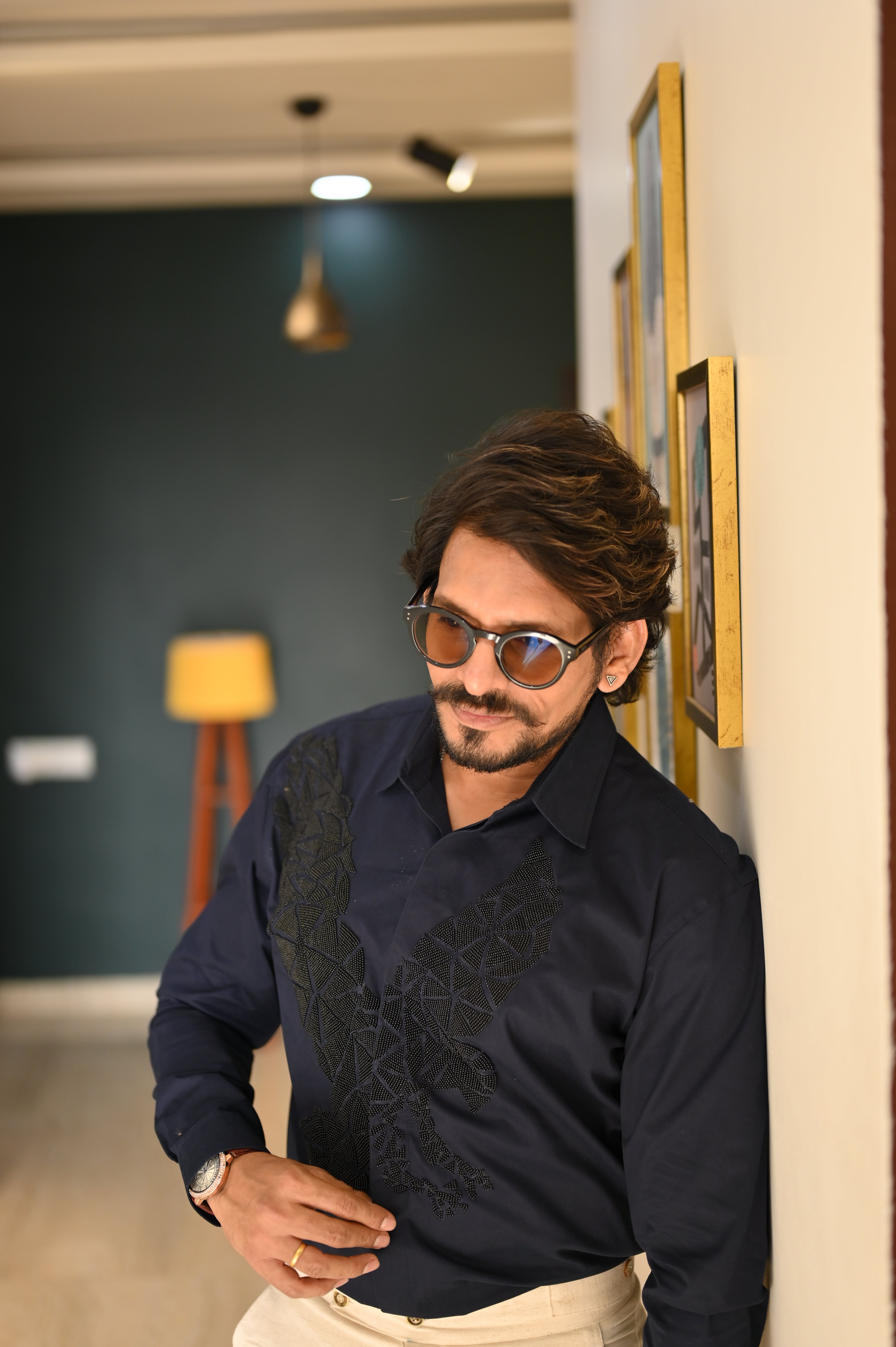 Eagle Blue Party Statement Shirt