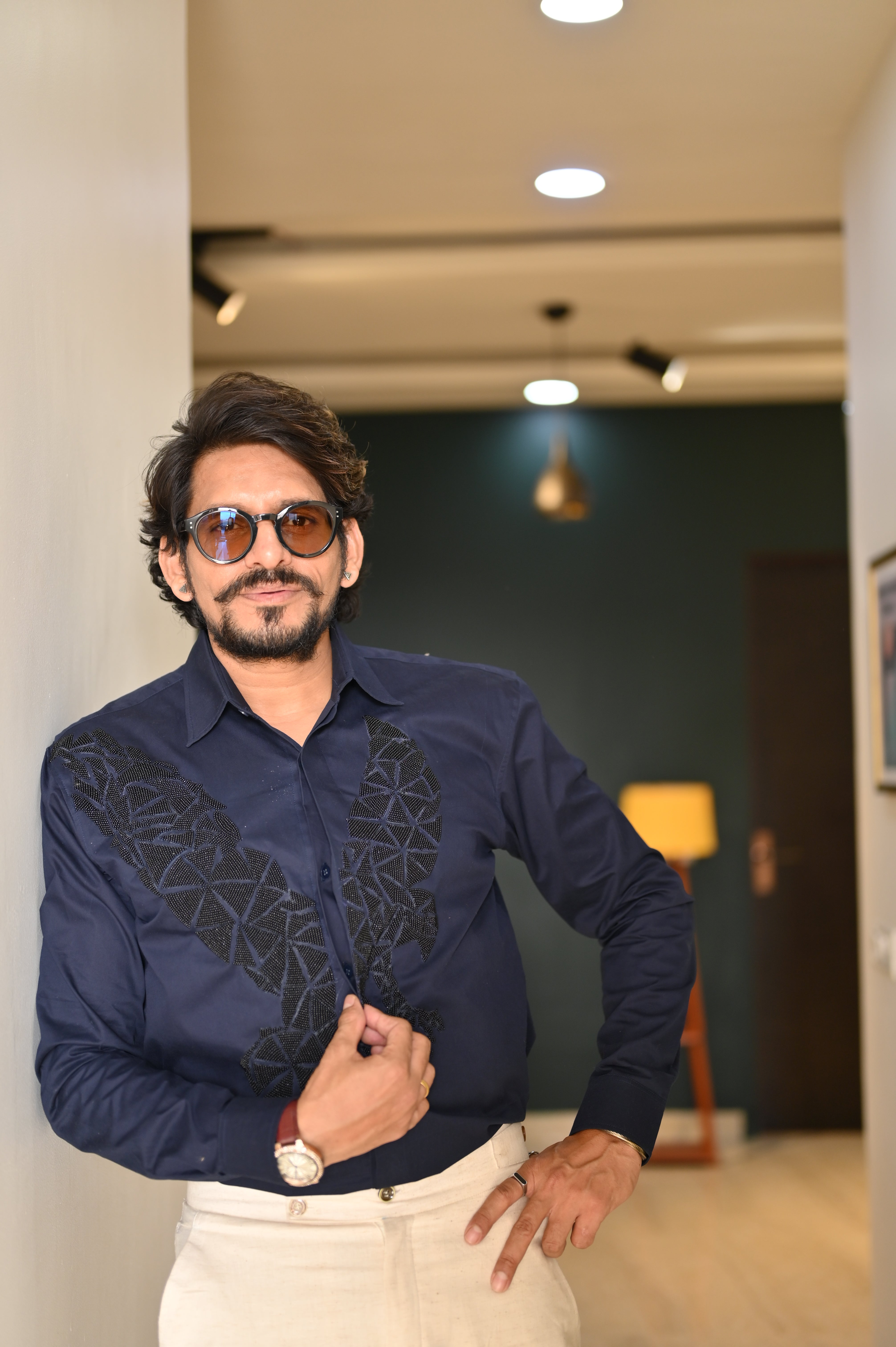 Eagle Blue Party Statement Shirt