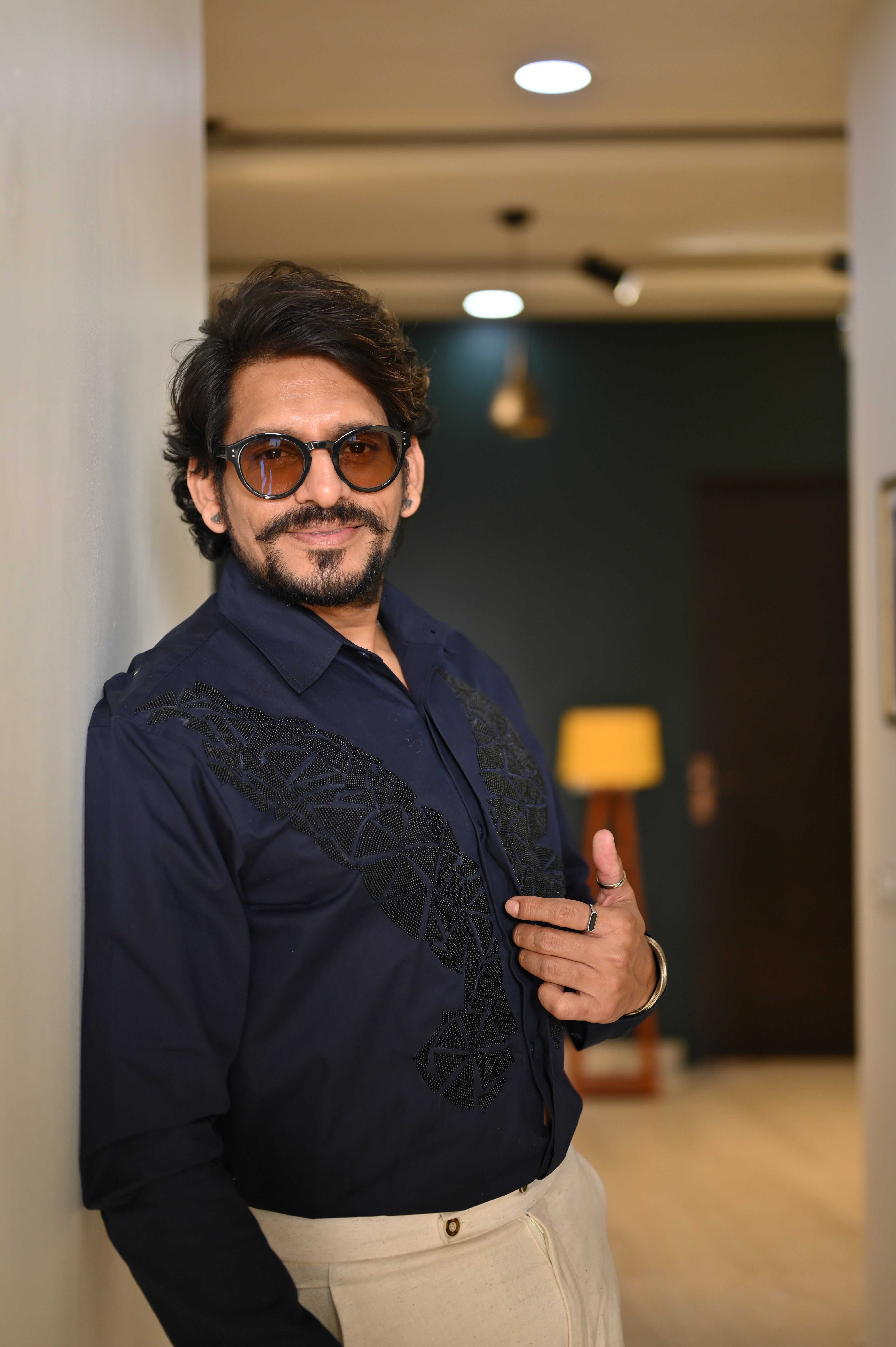 Eagle Blue Party Statement Shirt