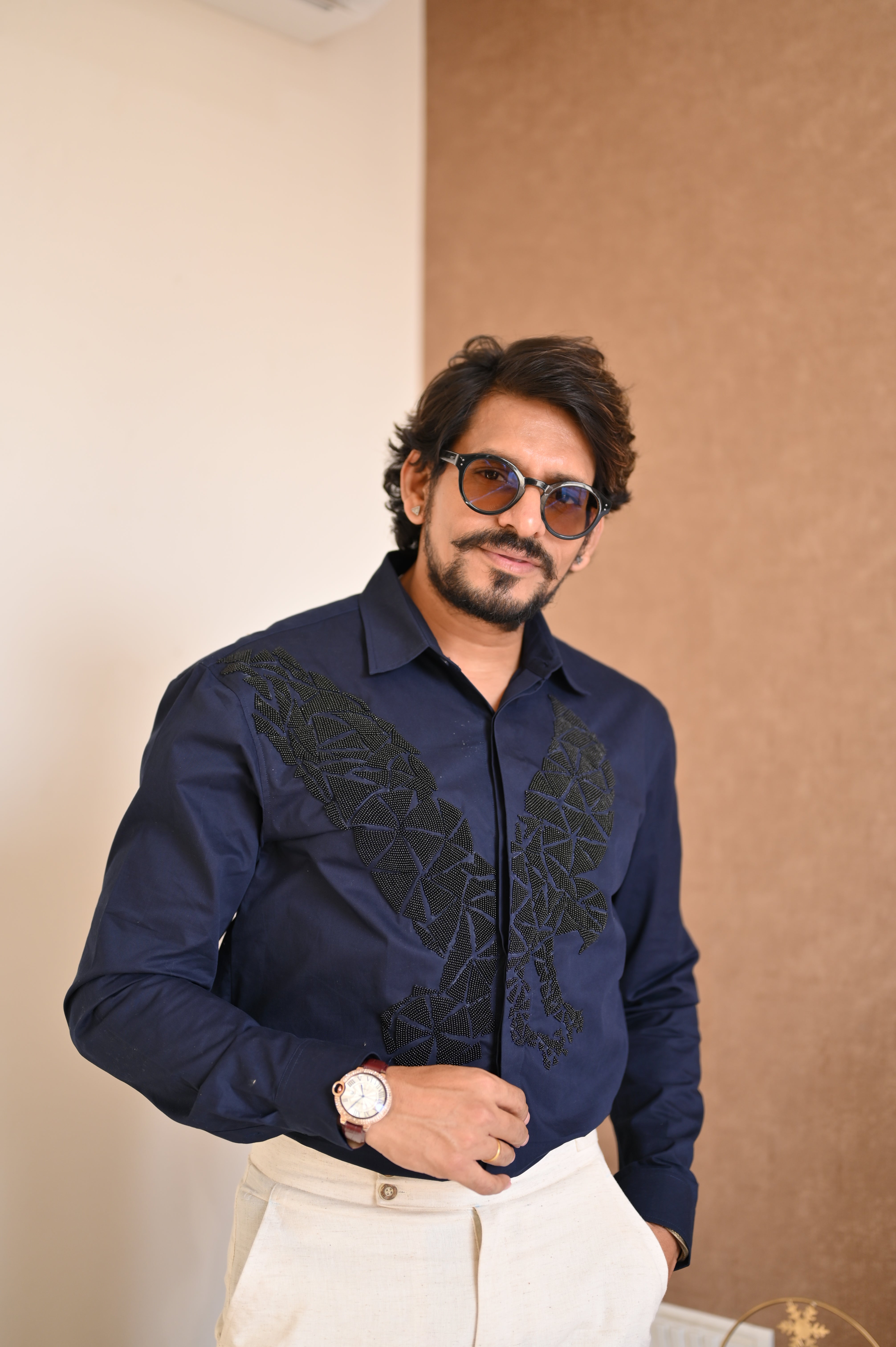 Eagle Blue Party Statement Shirt