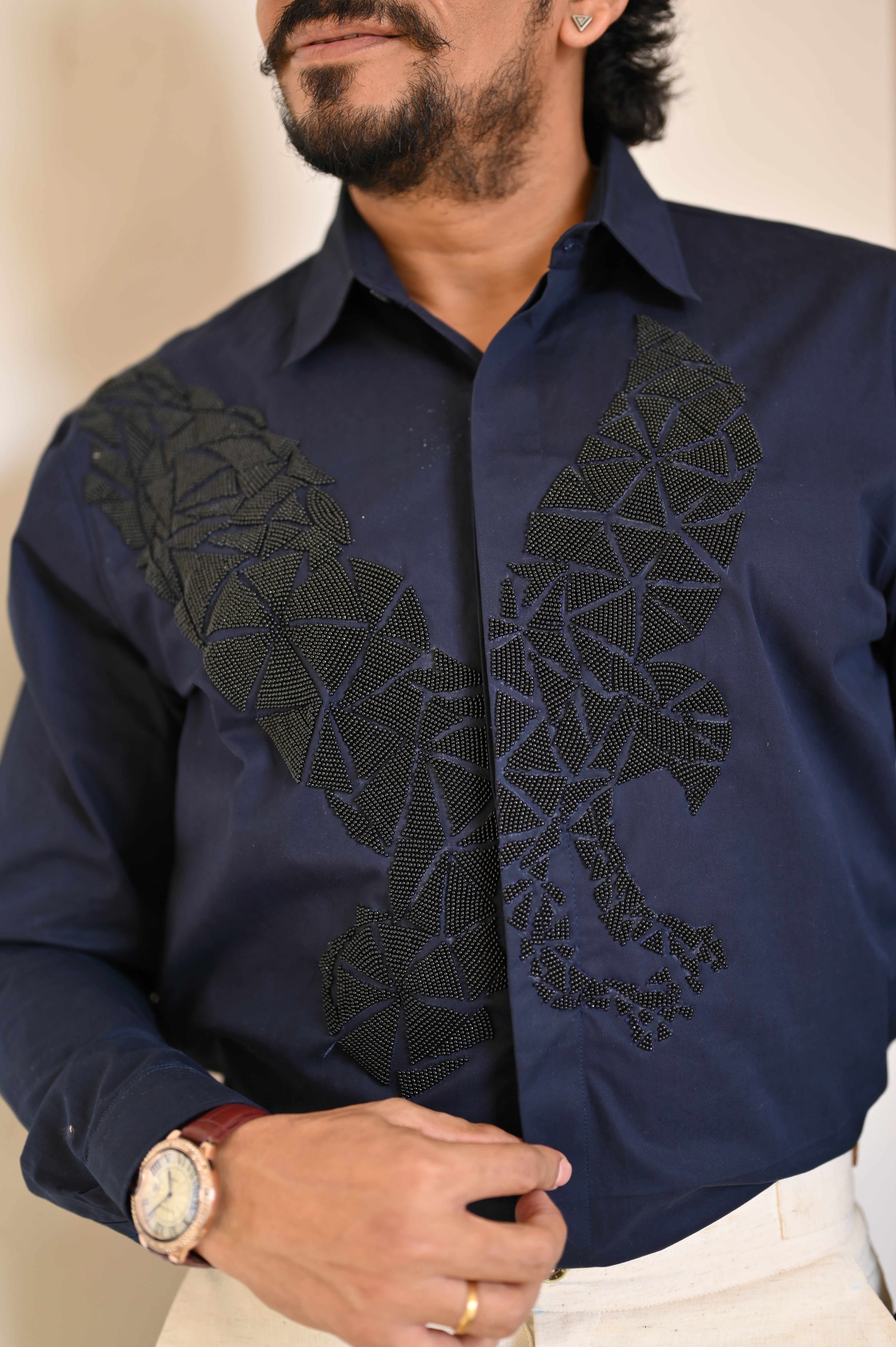 Eagle Blue Party Statement Shirt