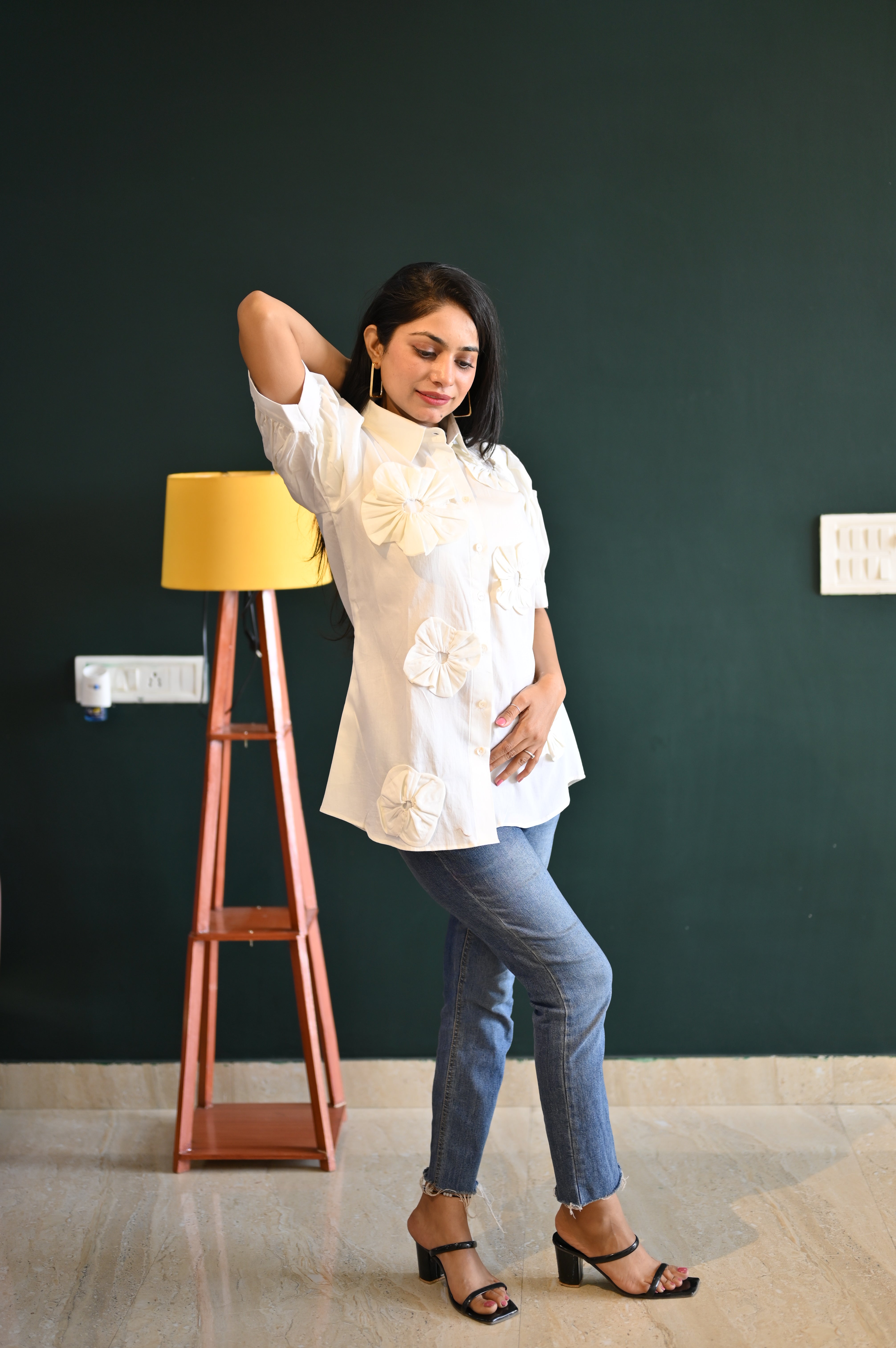 Spiral Pattern Statement Shirt