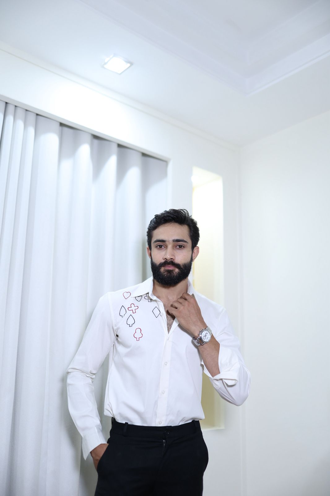 Casino White Statement Shirt