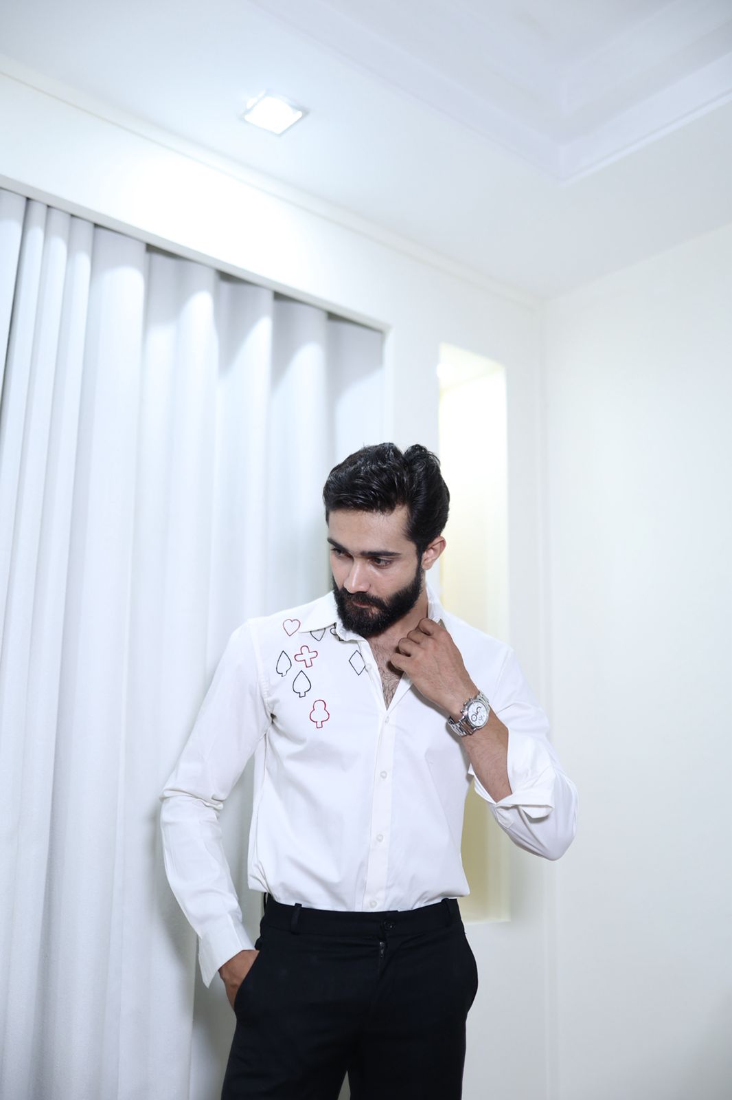 Casino White Statement Shirt