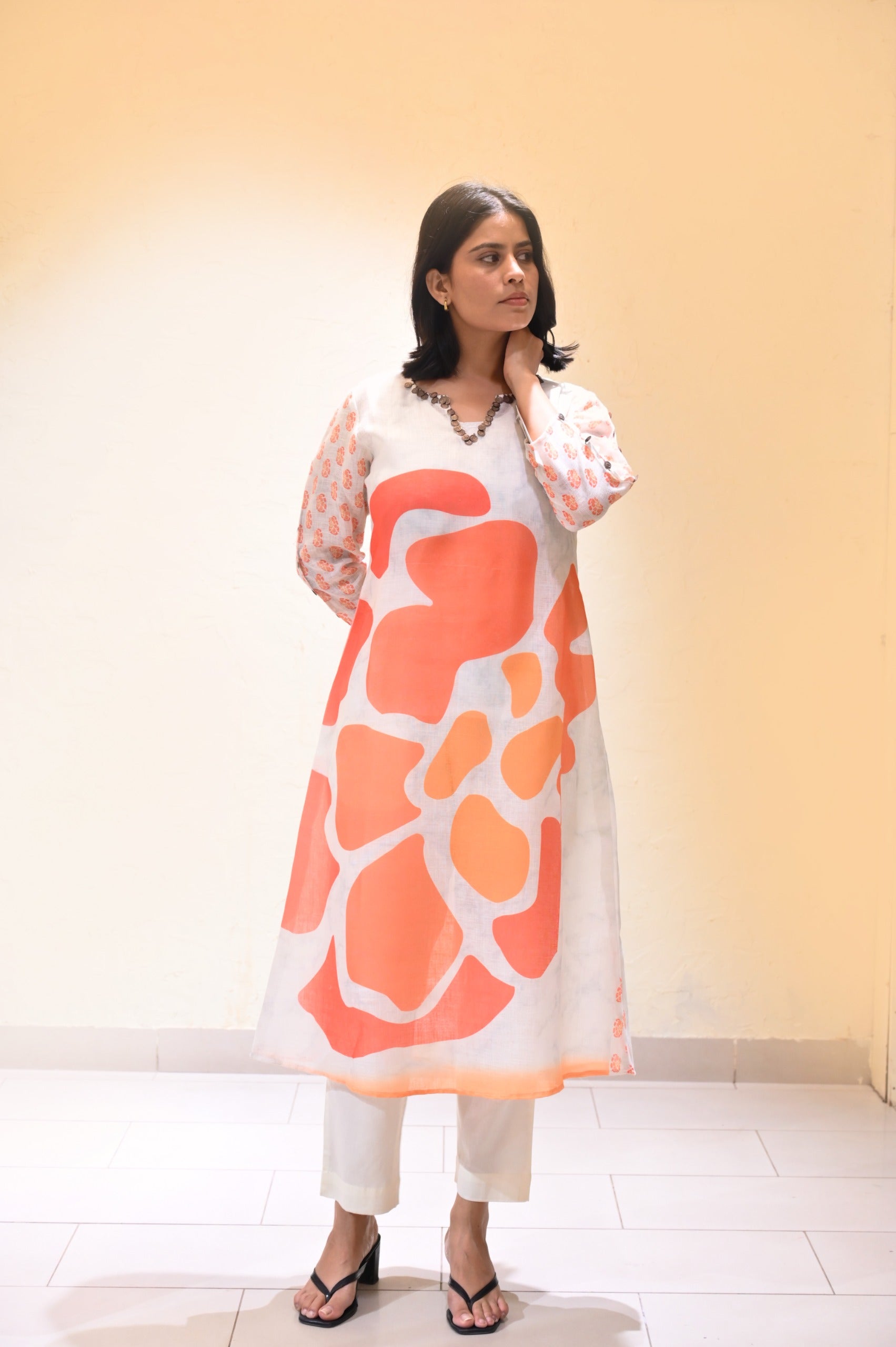 Bold Half-Flower Kurta