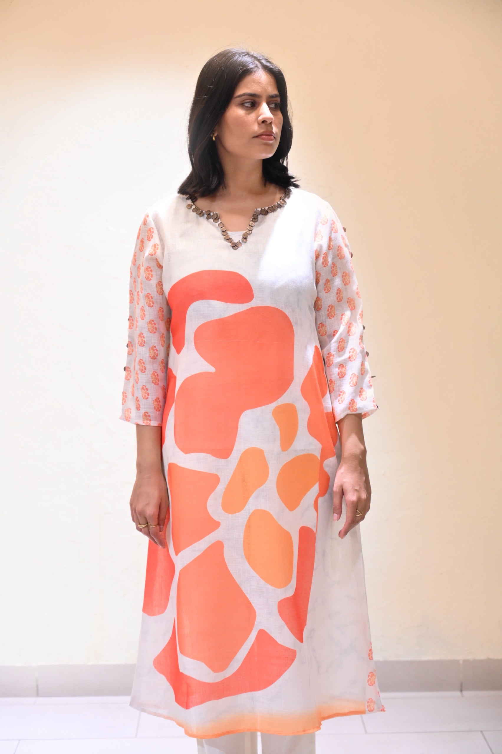 Bold Half-Flower Kurta