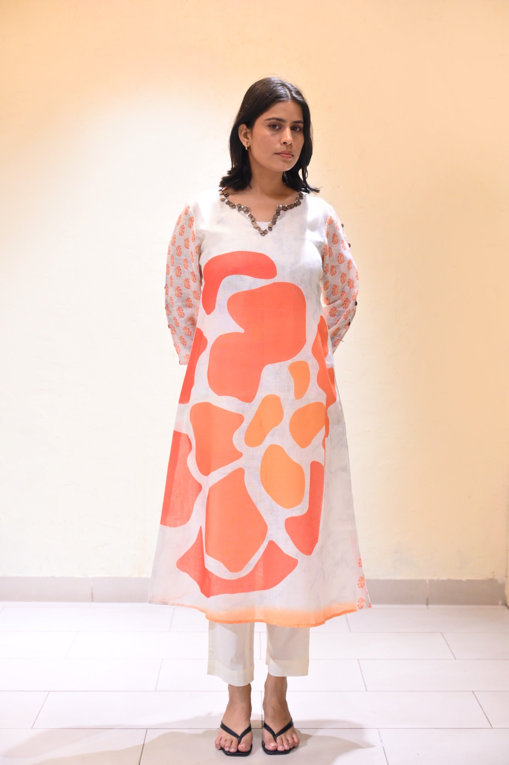 Bold Half-Flower Kurta