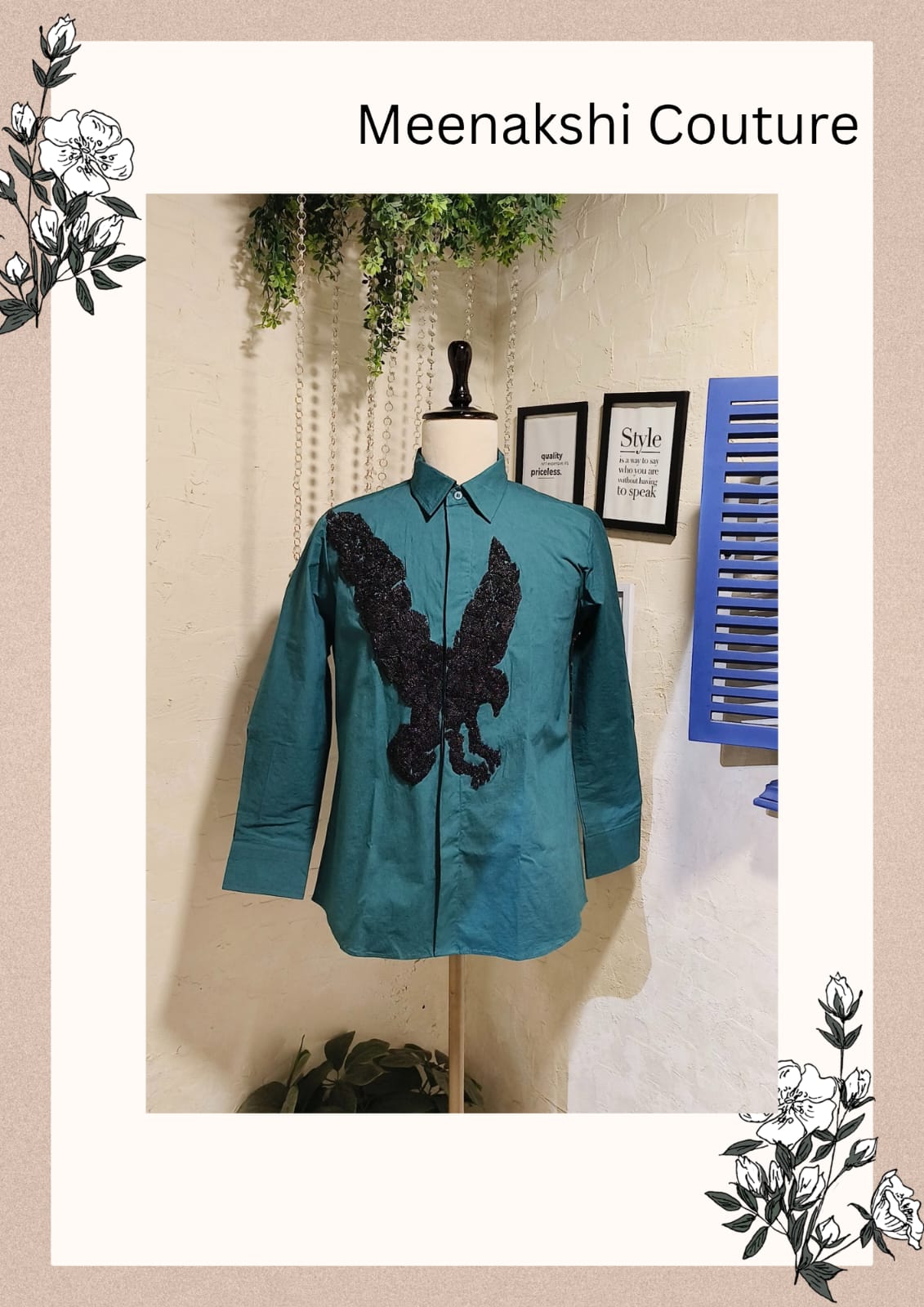 Eagle Green Party Statement Shirt